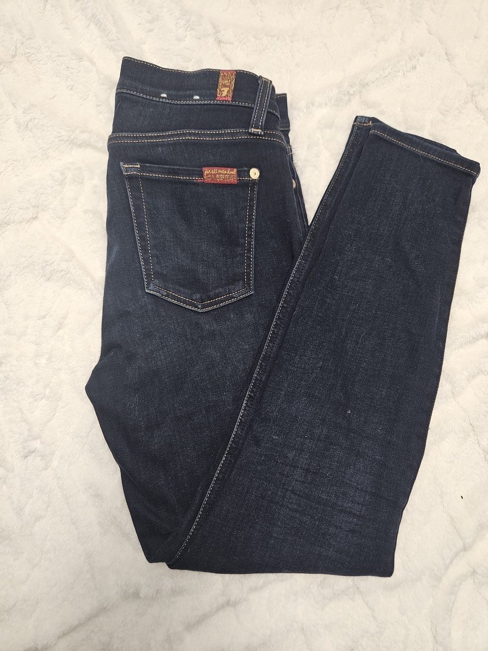 7 For All Mankind Dark Indigo Skinny Jeans
